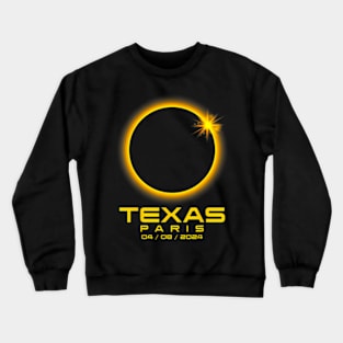 Paris Texas Tx Total Solar Eclipse 2024 Crewneck Sweatshirt